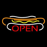 Hot Dogs Open Neon Sign