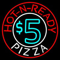 Hot N Ready Pizza Neon Sign