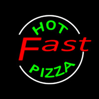 Hot Pizza Fast Neon Sign