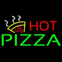 Hot Pizza With Logo Neon Sign