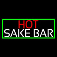 Hot Sake Bar With Green Border Neon Sign