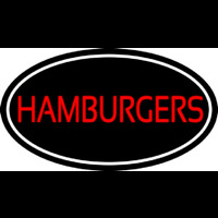 Humburgers Oval Neon Sign