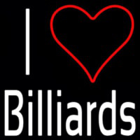 I Love Billiards Neon Sign