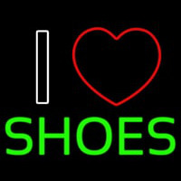 I Love Shoes Heart Logo Neon Sign