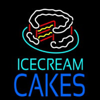 Ice Cream Cakes In Neon Sign