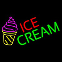 Ice Cream Cone Image Neon Sign