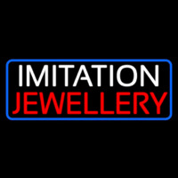 Imitation Jewelry Blue Border Neon Sign