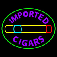 Imported Cigars With Graphic Neon Sign