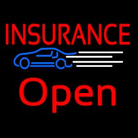 Insurance Car Logo Open Neon Sign