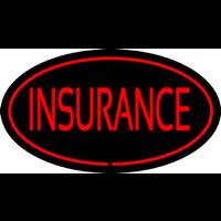 Insurance Oval Red Neon Sign
