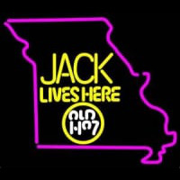 Jack Daniels Jack Lives Here Missouri Whiskey Neon Sign