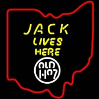 Jack Daniels Jack Lives Here Ohio Whiskey Neon Sign