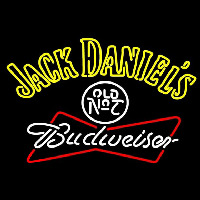 Jack Daniels with Budweiser Logo Neon Sign