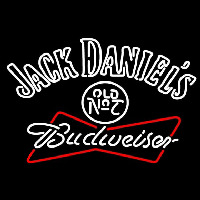 Jack Daniels with Budweiser Neon Sign