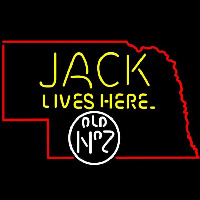 Jack Lives Here Nebraska Neon Sign