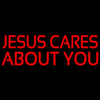 Jesus Cares About You Neon Sign