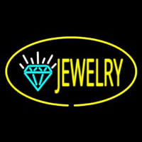 Jewelry Oval Yellow Neon Sign