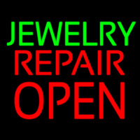 Jewelry Repair Block Open Neon Sign