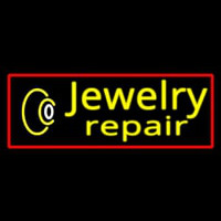 Jewelry Repair Red Border Neon Sign