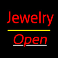 Jewelry Yellow Line Open Neon Sign