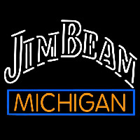 Jim Beam Michigan Logo Neon Sign