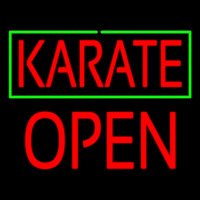 Karate Block Open Neon Sign