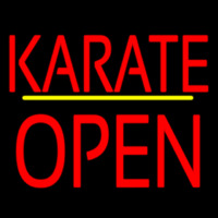 Karate Block Open Yellow Line Neon Sign
