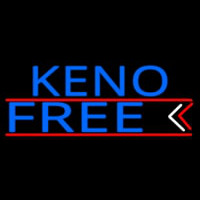 Keno Free 3 Neon Sign