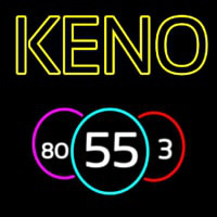 Keno With Multi Color Ball Neon Sign