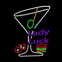 Lady Luck Martini Neon Sign