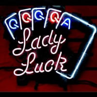 Lady Luck Poker Neon Sign