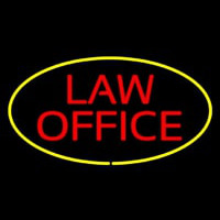 Law Office Oval Yellow Neon Sign