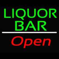 Liquor Bar Open 2 Neon Sign