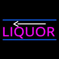 Liquor With Arrow Neon Sign