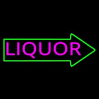 Liquor With Arrow Neon Sign