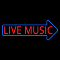 Live Music Block Arrow 1 Neon Sign