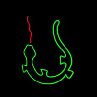 Lizard Dragon Logo Neon Sign