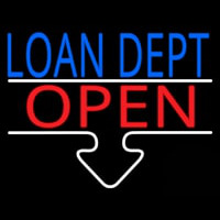 Loan Dept Open Neon Sign