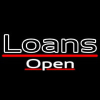 Loans Open Neon Sign