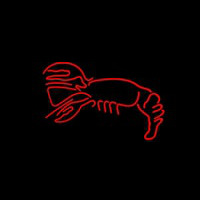Lobster In Red Logo Neon Sign