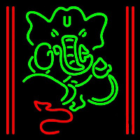 Lord Ganesha With Line Neon Sign