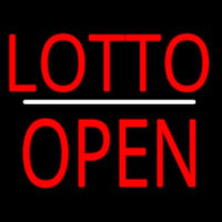 Lotto Block Open White Line Neon Sign