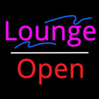 Lounge Open White Line Neon Sign