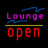 Lounge Open Yellow Line Neon Sign