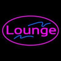 Lounge Oval Pink Neon Sign