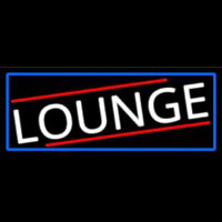 Lounge With Blue Border Neon Sign