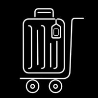 Luggage Bag Icon Neon Sign