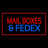 Mail Bo es And Fede  Rectangle Red Neon Sign