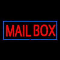 Mailbo  Block Blue Border Neon Sign