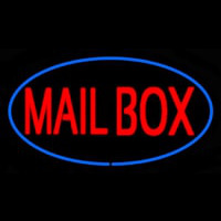 Mailbo  Oval Blue Neon Sign